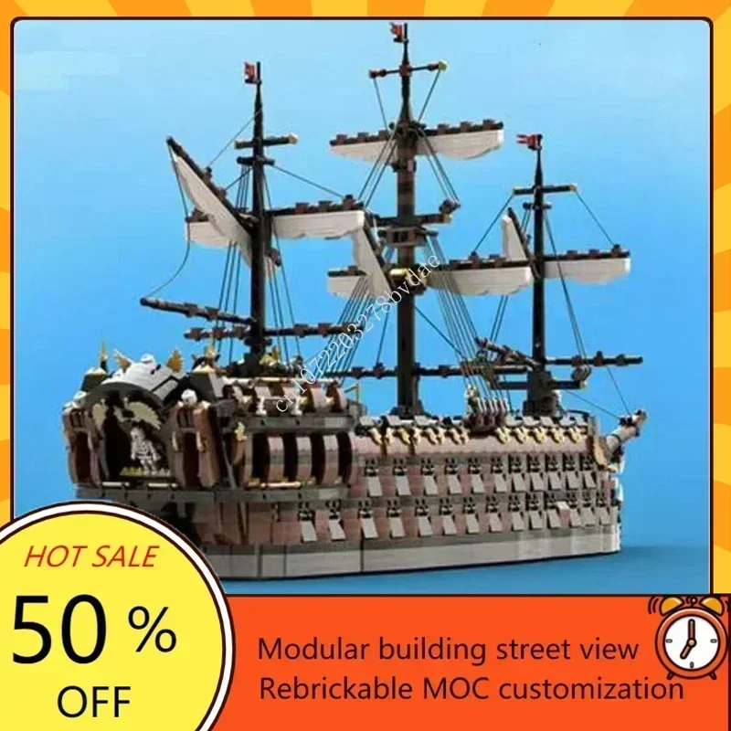 5956PCS MOC The Phantom Dancer - Ultimate Collector Series Pirate Ship Model Custom Puzzle   DIY Assembly Toys Xmas Gifts
