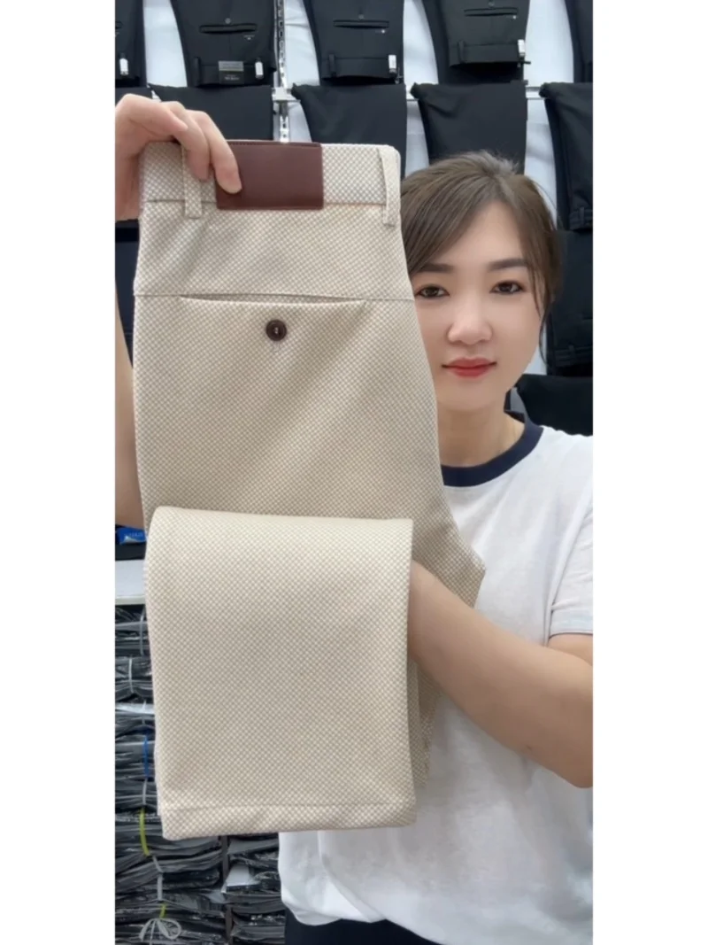 

Мужские модные повседневные брюки прямого кроя, однотонные, трендовые, легкие, класса люкс, длинные брюки