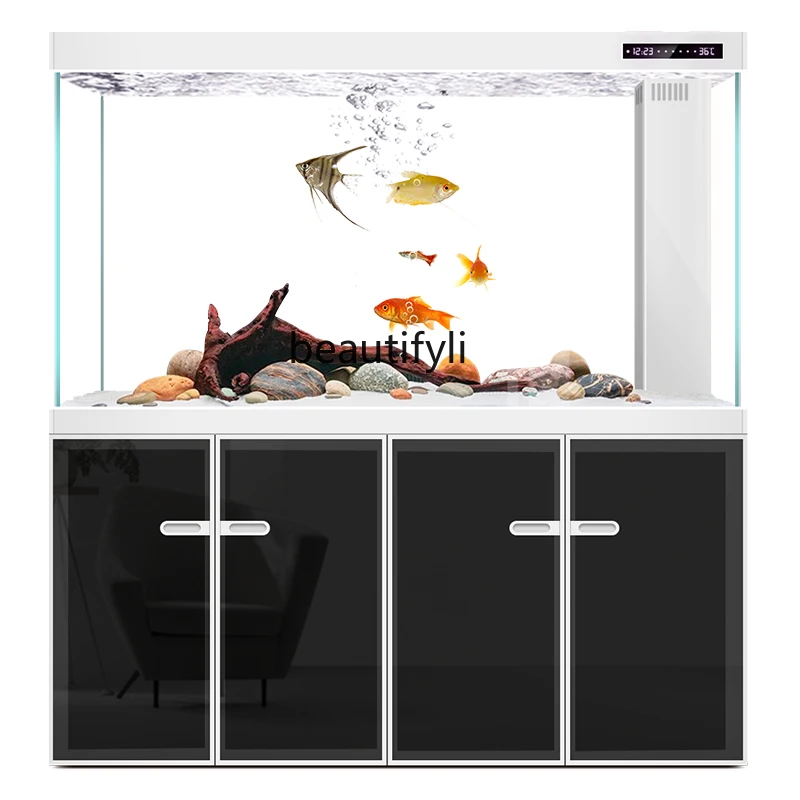 Subareas Screens Dragon Fish Tank Living Room Large Home Office High-End Super White Wall Smart Bottom Filter