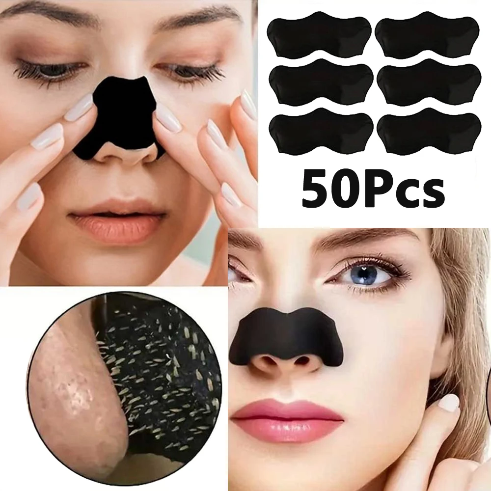 50 pz Strisce per Naso per Punti Neri Rimozione Dell'acne Strisce Istantanee per Disintasamento Dei Pori Maschera per la Pulizia Profonda Ridurre I Pori Naso Patch Pulito