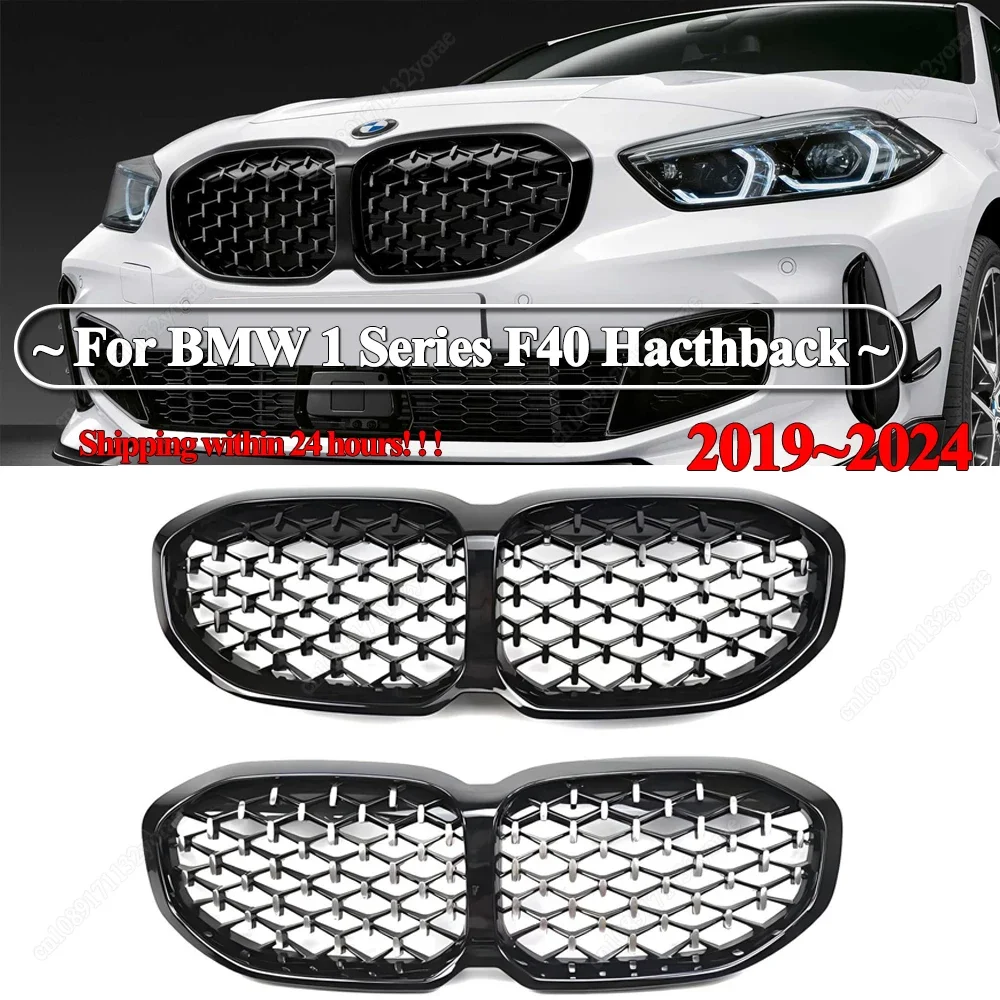 

For BMW 1 Series F40 116i 118i 120i 128ti 116d 118d 120d M135i xDrive 2019-2024 Front Bumper Kidney Grill Grilles Bodykit Tuning