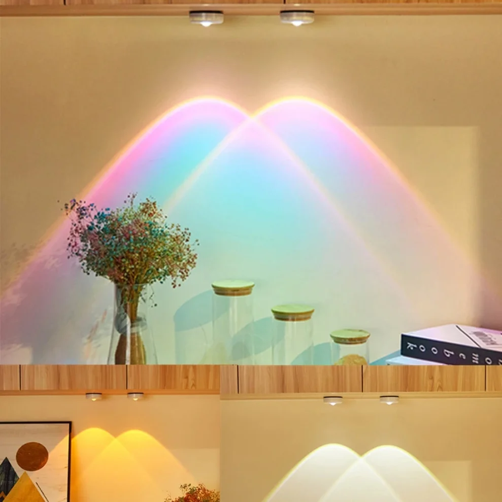 Touch Led Kast Kast Kast Nachtverlichting Stick Op Muur Zonsondergang Lamp Voor Keuken Slaapkamer