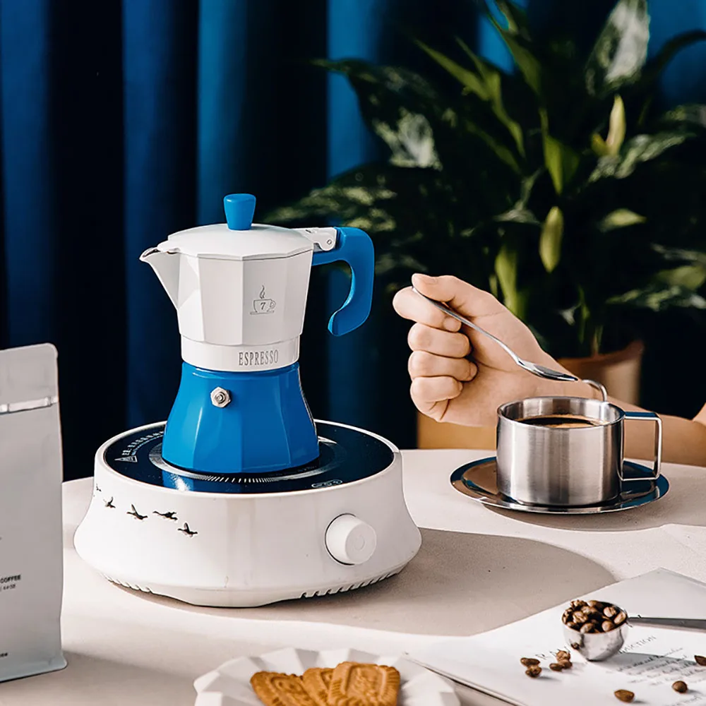 

Кофейная посуда, винтажная ручка, кофеварка для эспрессо, котелок, классический итальянский кубинский кофейный инструмент, кафе 150/300 мл