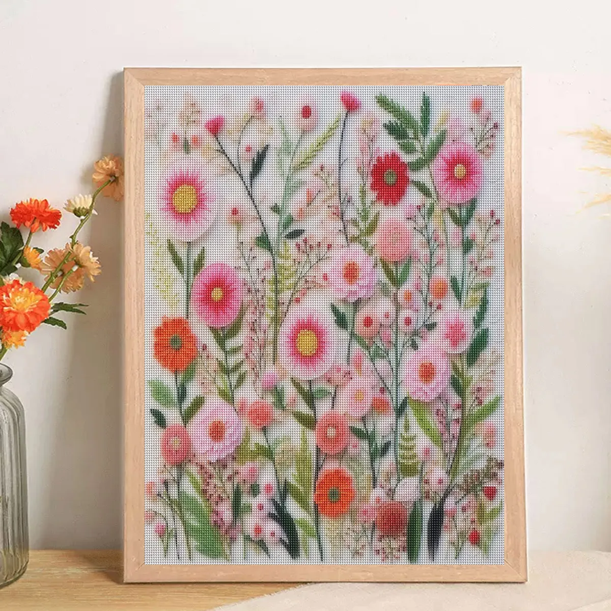 RUOPOTY 5D Diamond Painting Flower Full Square/Round Mosaic Flower Creative Hobbies Wall Decor