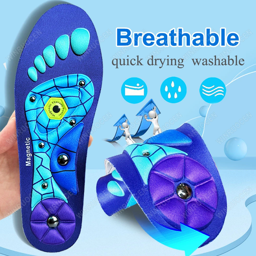 Magnetic Therapy Orthopedic Arch Support Insoles Massage Insoles Men's Foot Acupoint Massage Insoles Anti-fatigue Health Insoles
