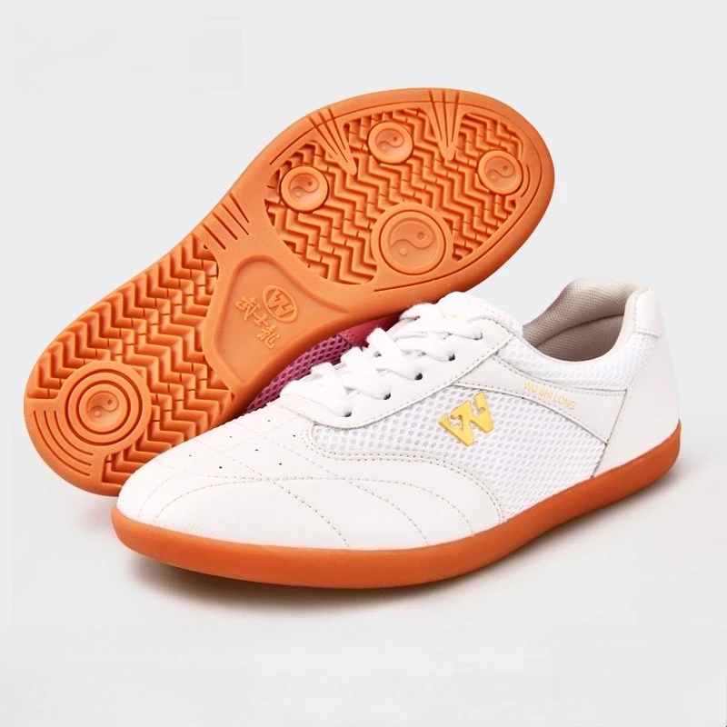 أحذية الكونغ فو الجلدية لتدريب فنون الدفاع عن النفس تاي تشي ووشو خفيفة الوزن وغير قابلة للانزلاق للرجال والنساء أحذية الممارسة التقليدية #4