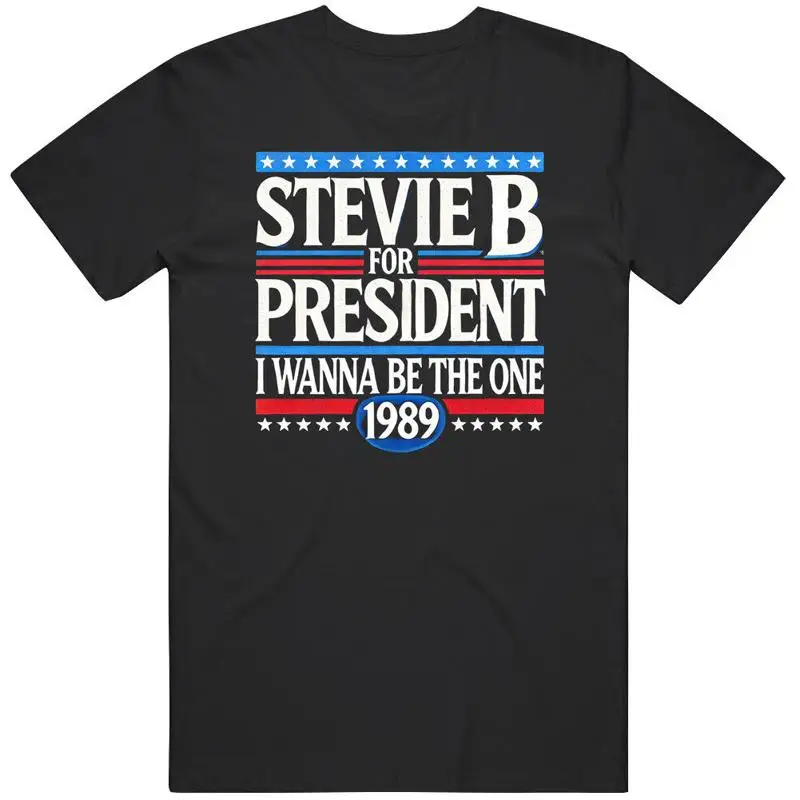 Camiseta nostálgica con eslogan presidencial Stevie B Euro y danza para fanáticos de la música