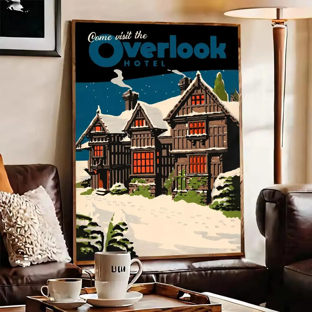 Come Visit The Overlook Hotel Painting Calligraphy Frameless Canvas Poster Wall Art Perfect for Kitchen Bathroom Home Decor