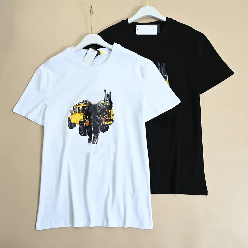 

Новая летняя мужская круглая футболка Ne ort Sve с мультяшным рисунком, повседневная универсальная хлопковая футболка, модная городская свободная посадка