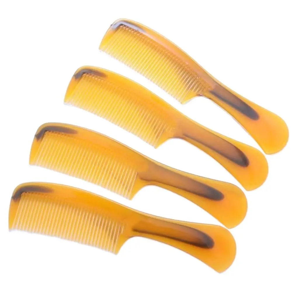 New Portable Beef Tendon Comb Thickened Durable Durable Comb Hair Makeup Smooth Horn Comb For Home Traveling