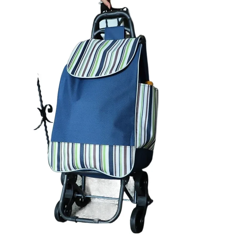 

Elderly shopping trolley, supermarket household portable luggage trailer, folding tie rod