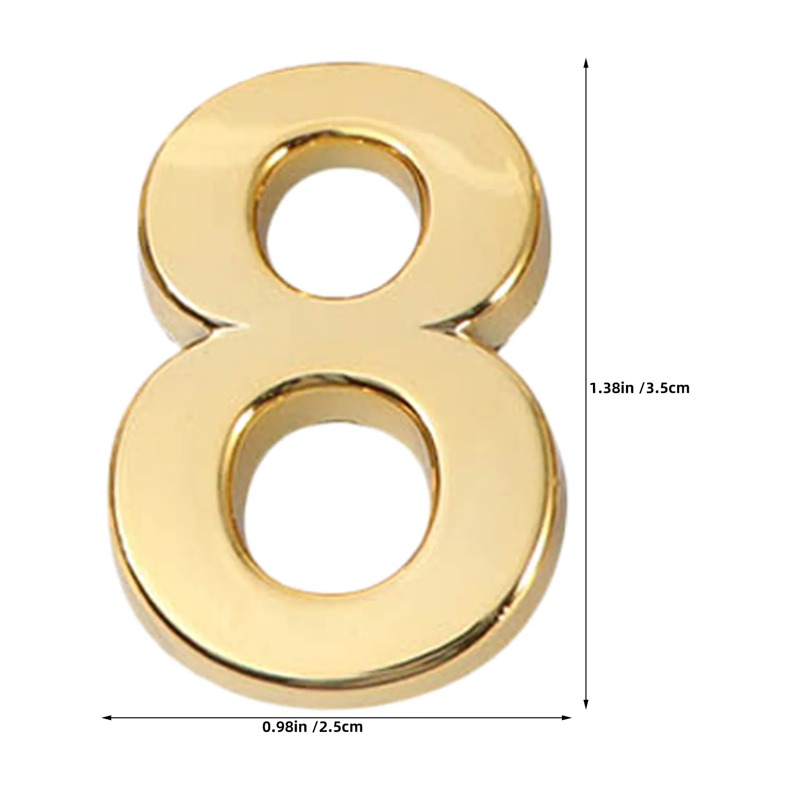 20Pcs Self Adhesive Mailbox Numbers Stickers Gold Waterproof Numbers for Outside Door Apartment Address Plaques
