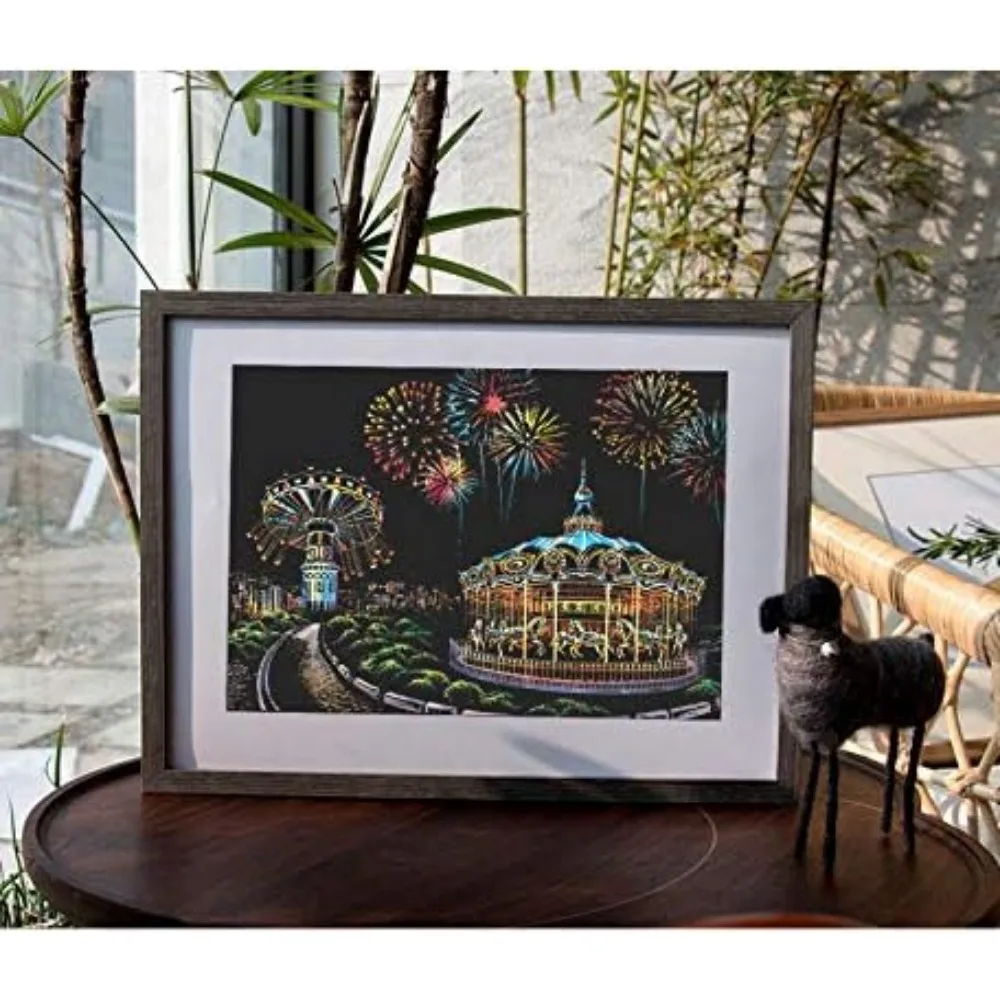 Бумага для рисования «Радуга» Scratch Art, 16 "x 11,2", доска для эскизов, скребок для ночных сцен для детей и взрослых, набор для гравировки и рукоделия