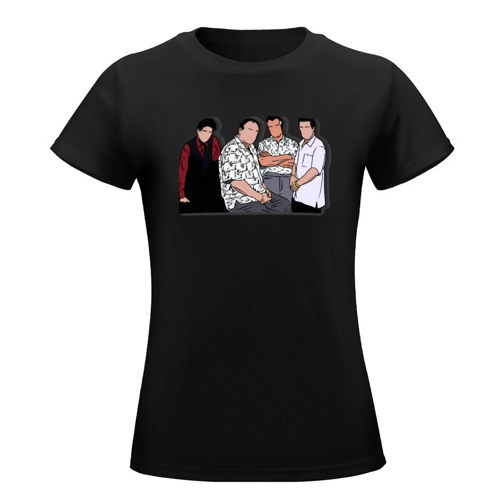 The Sopranos hand drawn stylised characters T-Shirt customs design your own cute tops t-shirts for Women loose fit