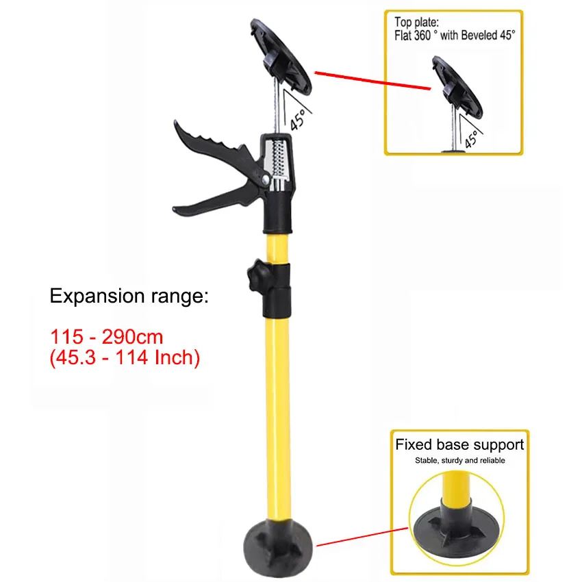 

Adjustable Support Pole, 3rd Hand Support System, Support Rod For Jack Cargo Bars Drywalls, Extends From 45.3 To 114 Inch