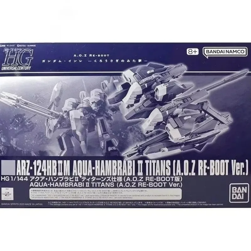 Op voorraad: originele modelbouwset van Bandai, GUNDAM HG AQUA-HAMBRABI 2 TITANS, schaal 1/144, anime-actiefiguur, te monteren, decoratief object, originele verpakking.