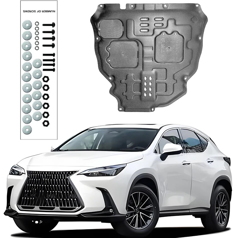 Guardabarros de coche negro para Lexus NX300 2017-2020 2,0 T 2019, placa protectora de motor, protector contra salpicaduras, guardabarros