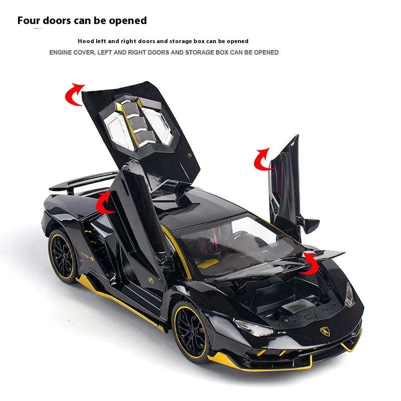 1:24 Lamborghini LP770-4 Super Muscular Sports Car Alloy Metal Diecast Car Model Collection of Hobby Decorative Ornaments Gift