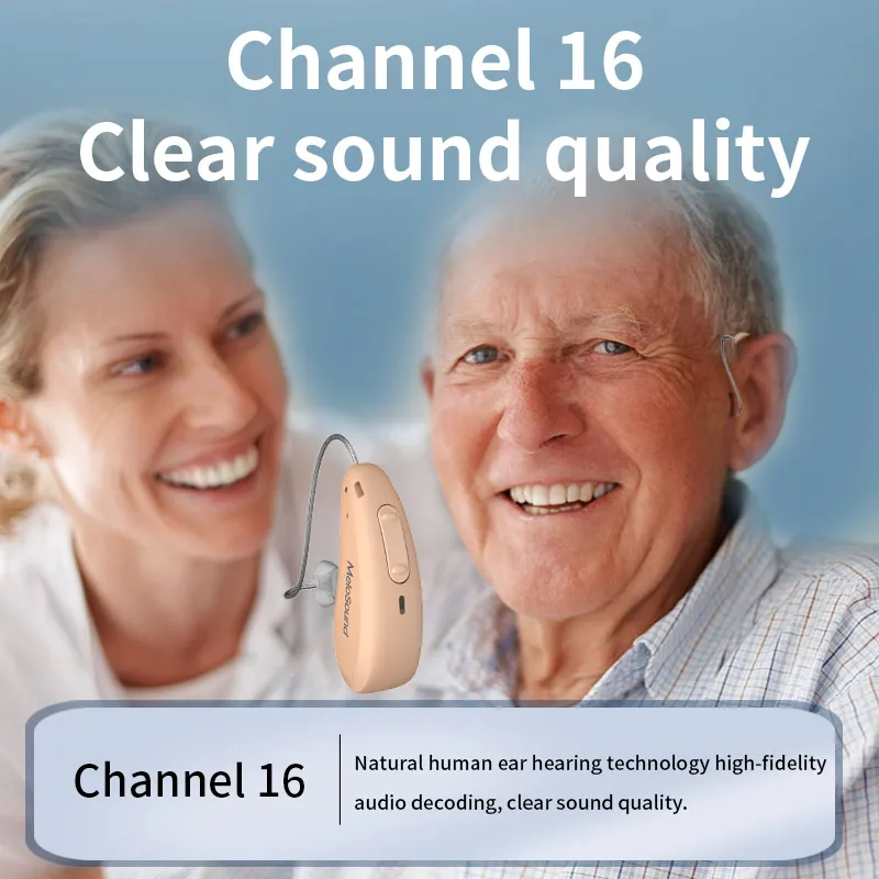 16 Channels Digital Rechargeable RIC Hearing Aid Invisible Earbuds With Recharge Charger Case Hearing Aid Dryer Hearing Aids