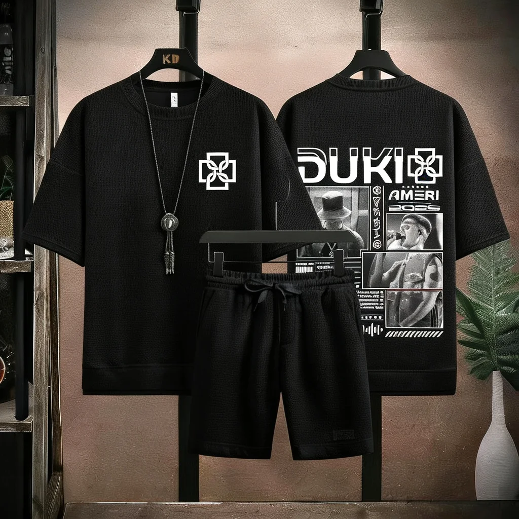 

Rapper Du Qi Amei's 2025 World Tour Concert Merchandise Set - Short Sleeve Men's/Women's Fashion 2-Piece Set