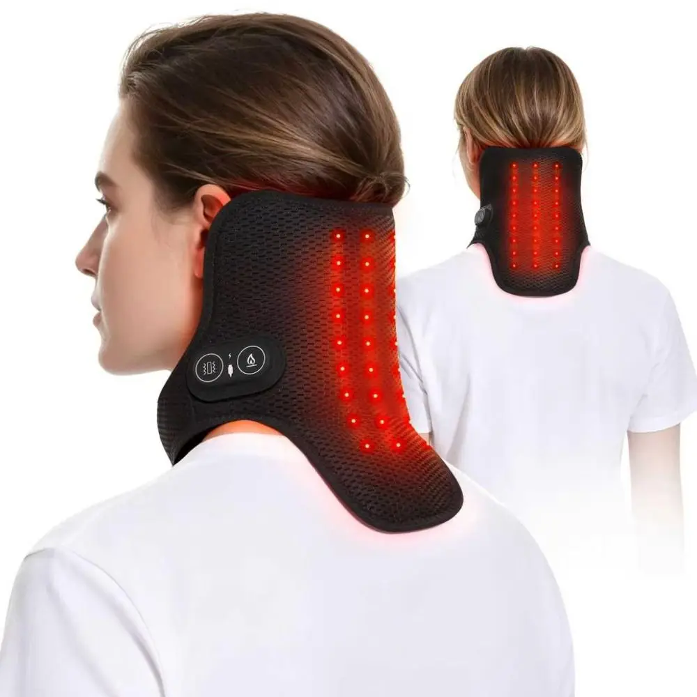 Quick Temperature Rise Neck Massager 3000mAh Breathable Fabric Neck Heating Wrap Safe and Comfortable Far-Infrared Neck Brace