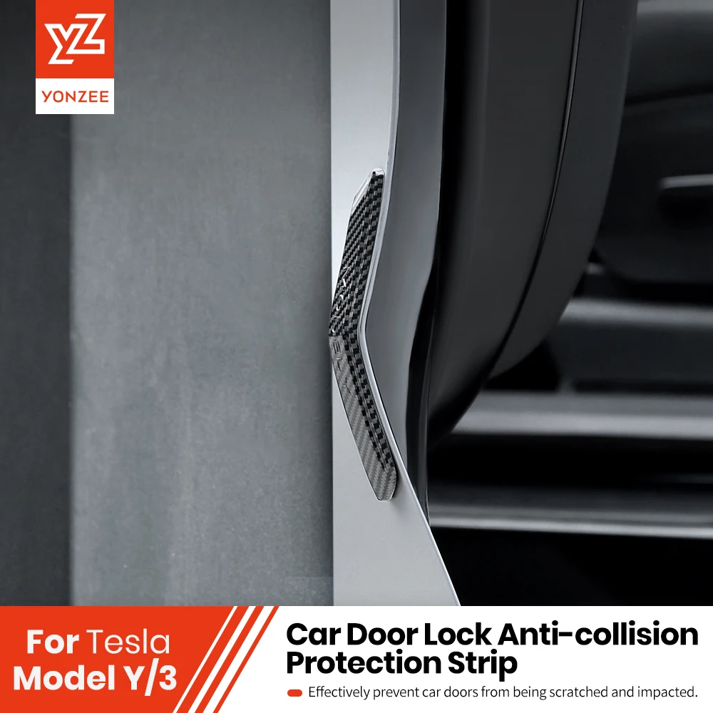 YZ For Tesla Model 3 Model Y Car Door Anti-collision Strip ABS Paint Body Anti Scratch Sticker Modification Accessories