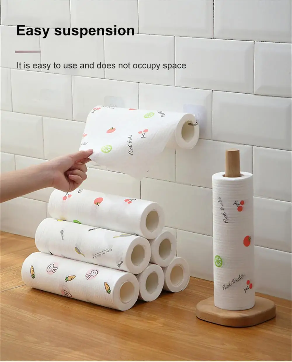 Grade Dual Use Dishwashing Cloth For Wet Kitchen Tools Food Grade Kitchen Towel Super Absorbent Kitchen Paper Towel Roll Food