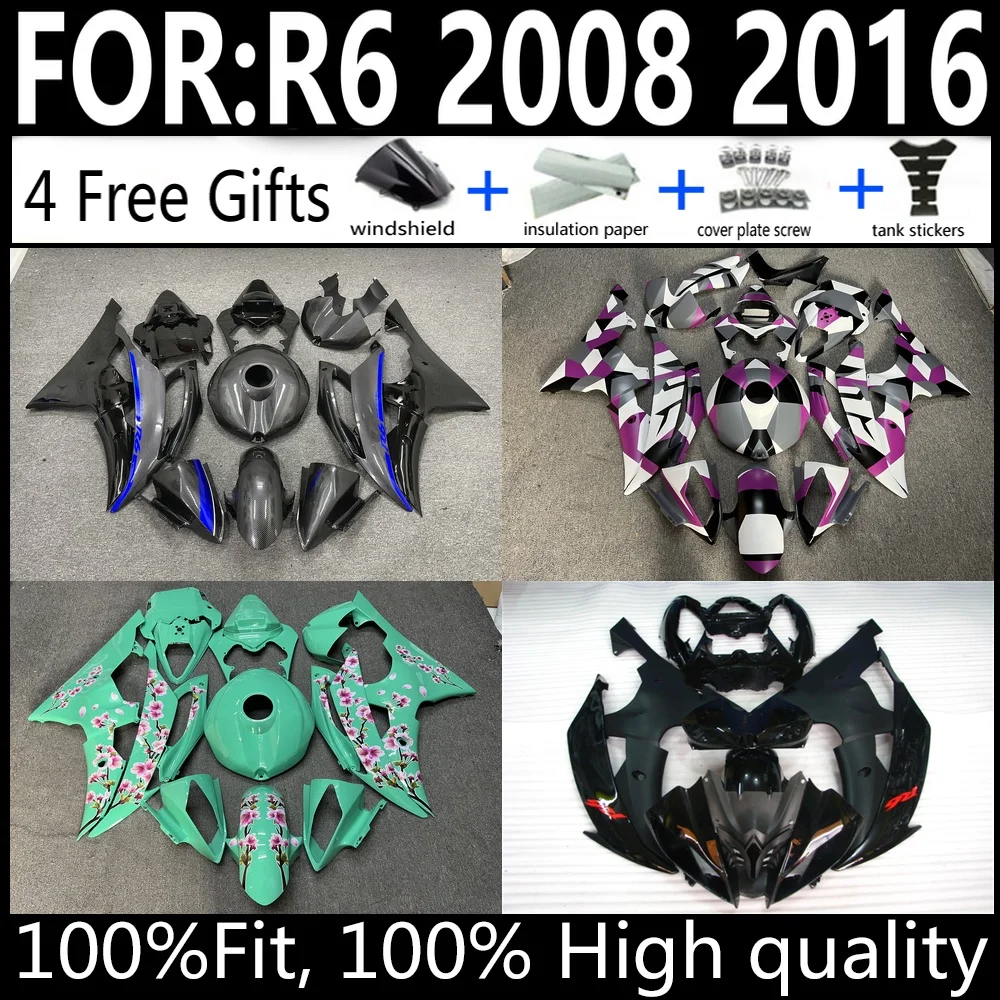 

Injection ABS Fairing Bodywork Kit Fit For Yamaha YZF-R6 2008-2016 Injection Molded Cowling Set High Grade