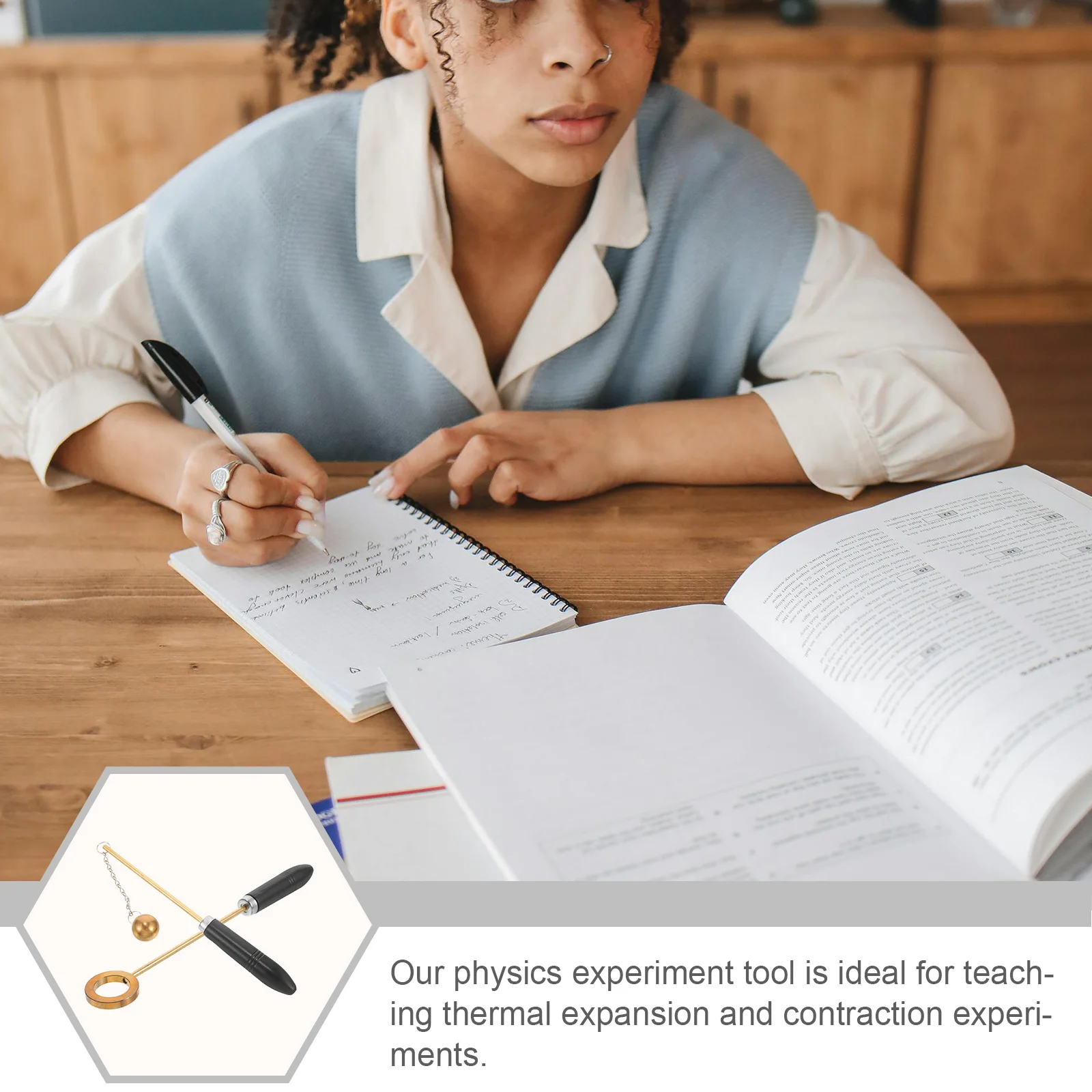 1-セット物理教材熱膨張と収縮実験ツール強力で耐久性のある学校用品実験ツール