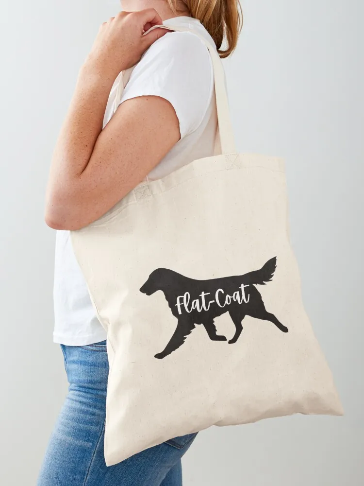 

Flat Coated Retriever Tote Bag Canvas shoulder bag Cloth bags Lady bag hand ladies