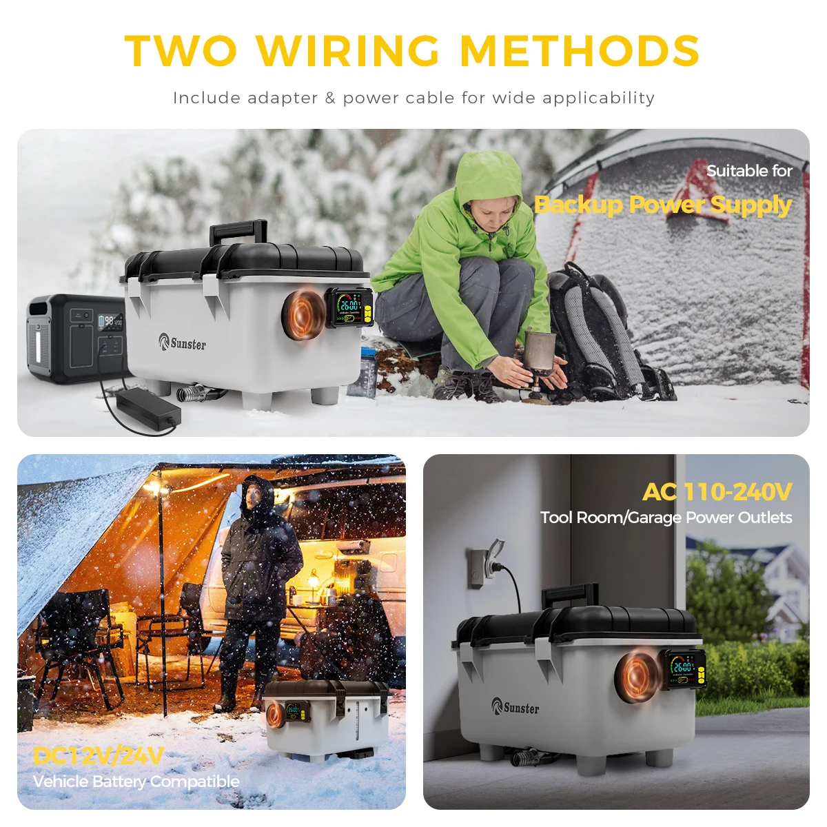 8KW صندوق أدوات 12 فولت و 24 فولت 110-240 فولت سخان هواء ديزل فائق الهدوء الكل في واحد سخان التوقف مع تطبيق بلوتوث لخيمة سيارة شاحنة RV