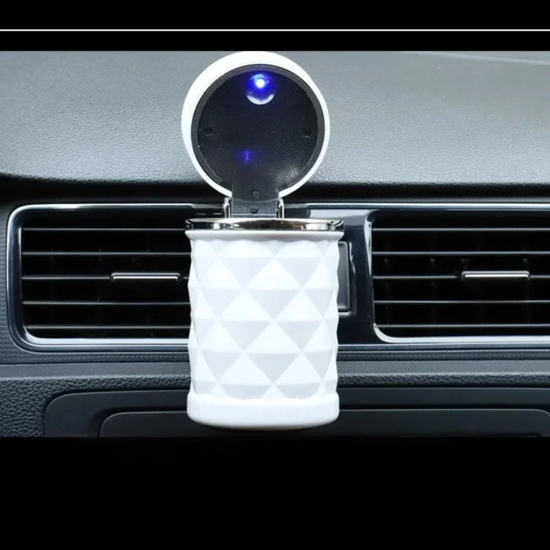 

Car Cigarette Ashtray Cup With Lid With LED Light Portable Detachable Vehicle Ashtray Holder Cigarette Ashtray Auto Accessories