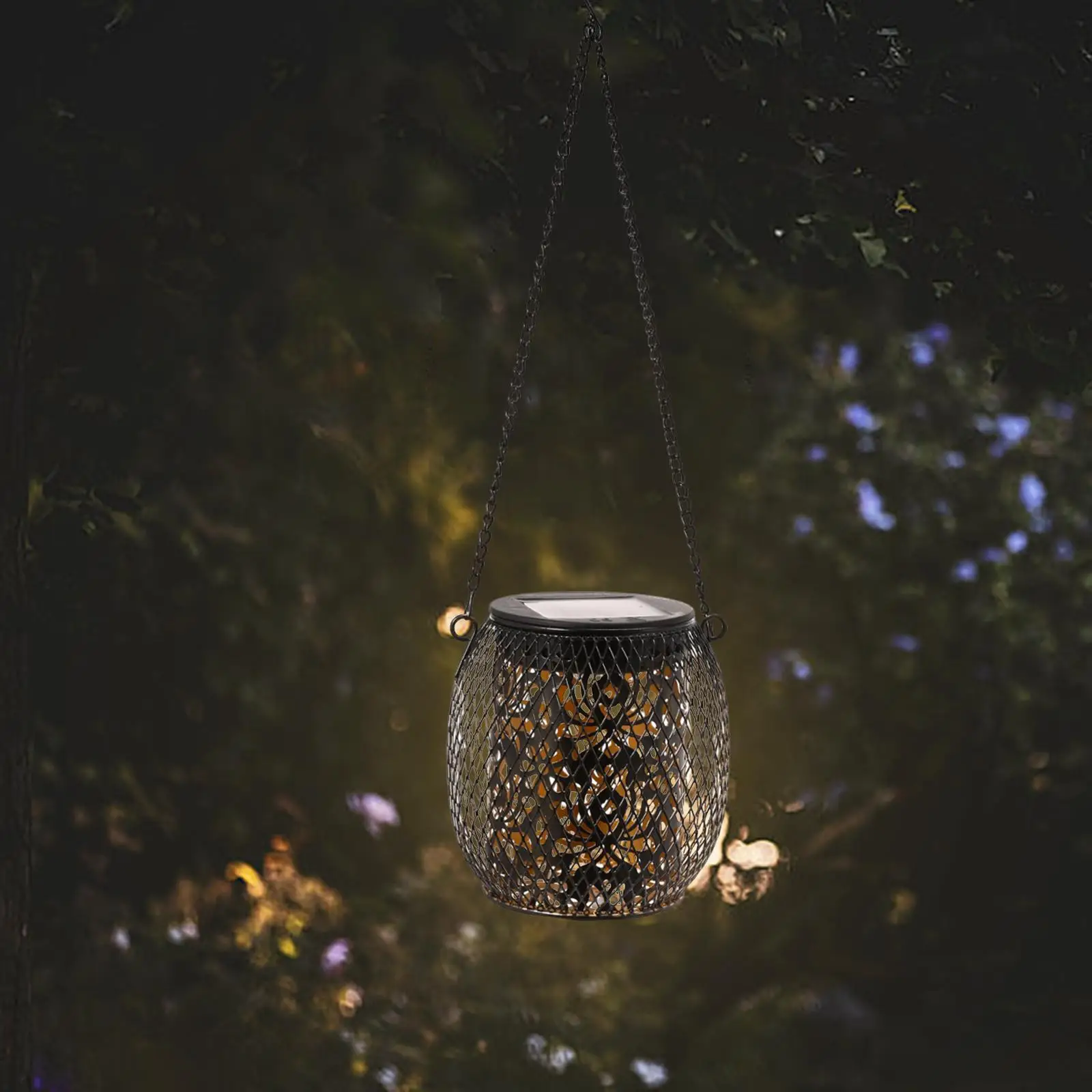 

Metal Garden Solar Hanging Lantern Light IP65 Waterproof Portable Garden Decoration for Holiday Festival Multipurpose