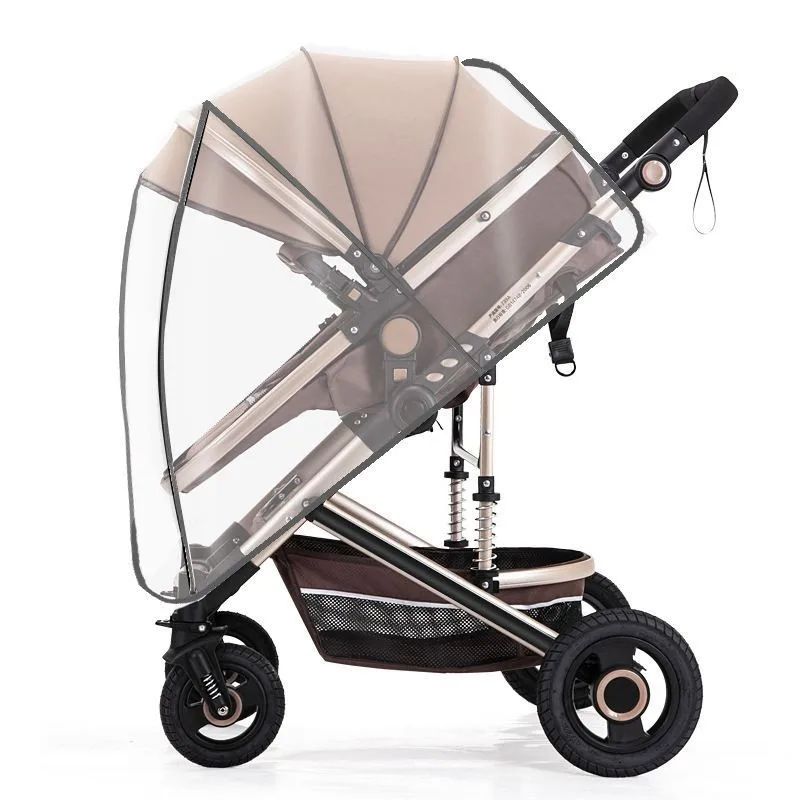Universal Stroller Rain Cover Large Size Children's Stroller Cover Windshield Baby Cart Raincoat Protective Stroller Accessories image 4