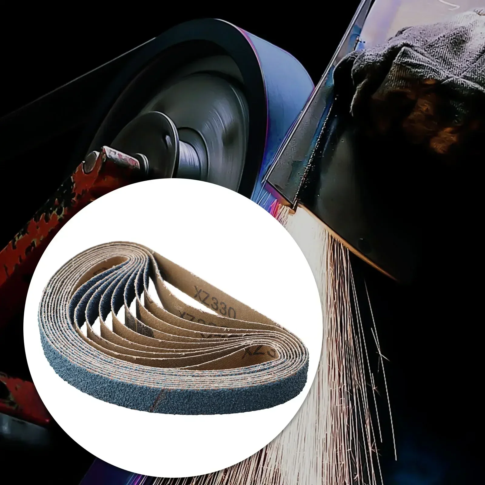 10 шт. шлифовальные ленты 20 мм * 520 мм, размер 40/60/80/120, циркониевый корунд для электрической ленточной шлифовальной машины, настольная шлифовальная машина, абразивный инструмент