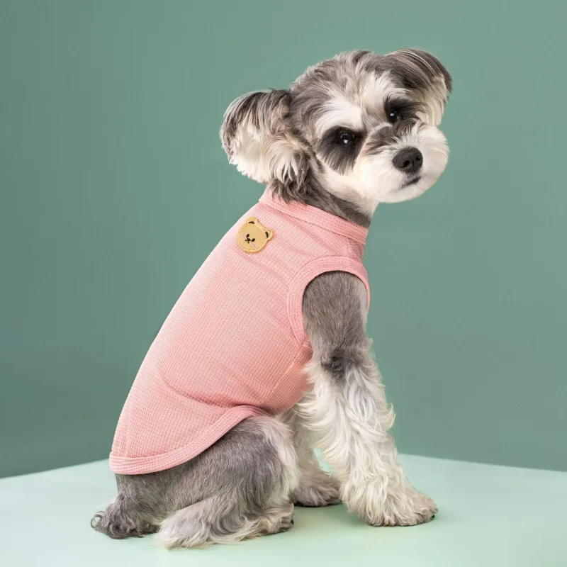 Dog Clothes for Small Dogs Summer Pet Dog Cooling Vest Puppy Clothing Solid T-Shirt Waffler Pet Apparel Chihuahua Dog Costume