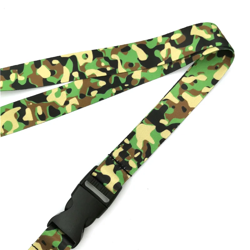 Classic camouflage pattern Neck Strap Lanyards ID badge card holder keychain Mobile Phone Strap Gift Ribbon webbing necklace