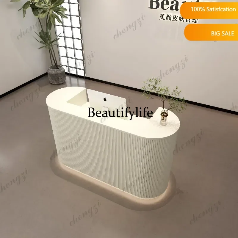 Executive Space Saving Reception Desk Wide Stable Reception Counter Large Capacity Simple Banco Reception Shop Counter Furniture