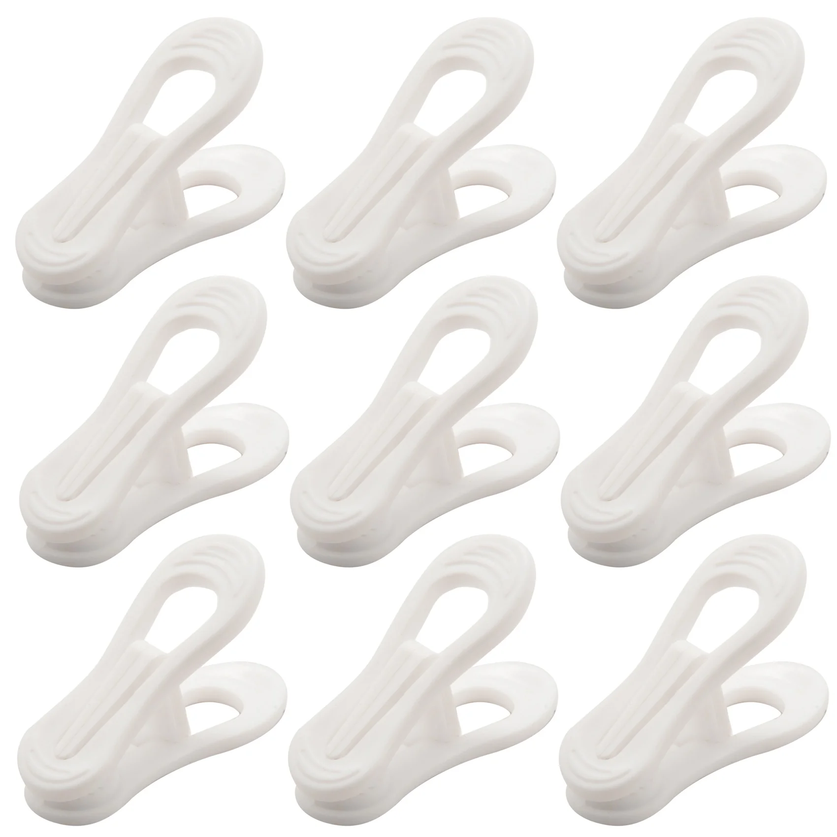 

A88M 40Pcs White Plastic Hanger Clips, Clips for Use with Slim-Line Clothes Finger Clips Washing Line Laundry Pegs
