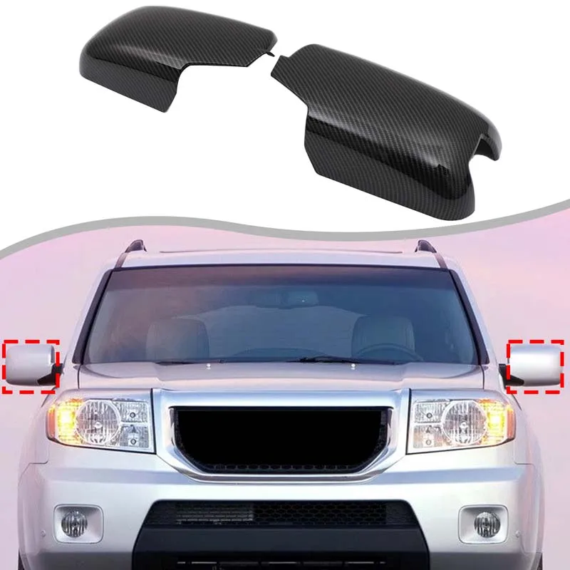 

Для Honda Pilot 2009-2015 ABS черный автомобильный зеркало заднего вида, декоративная наклейка, аксессуары для внешней защиты автомобиля, 2 шт.