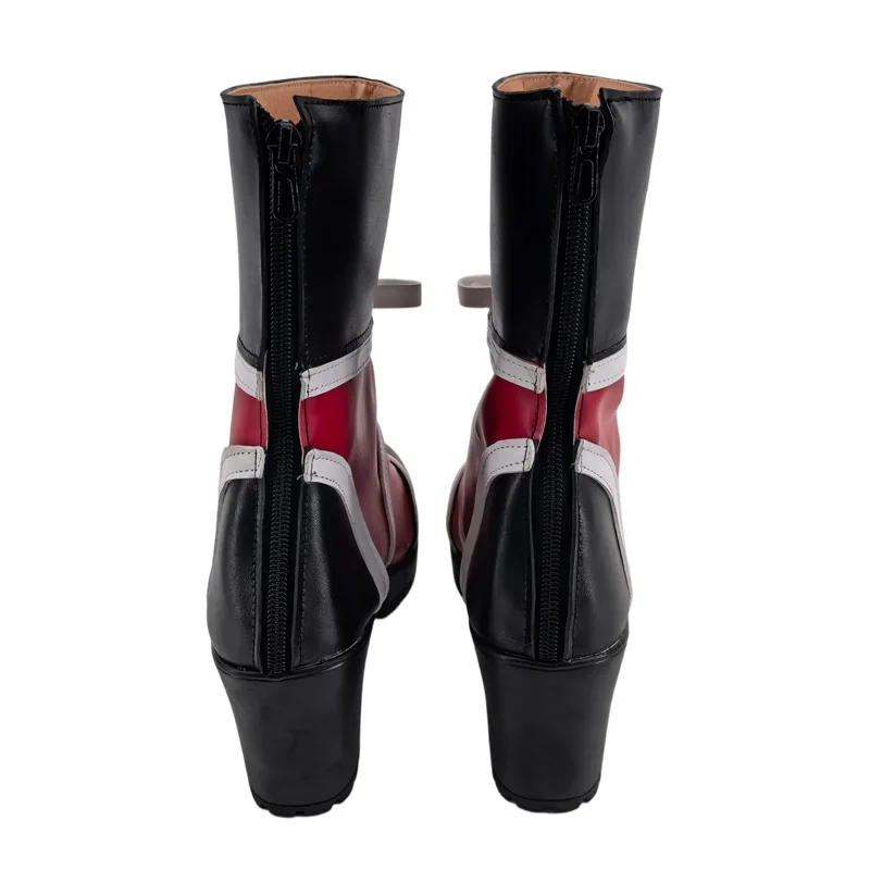 Mai Shiranui Cosplay Schoenen Anime Game Rode En Zwarte Mid Laarzen Carnaval de Halloween Voor Vrouwen