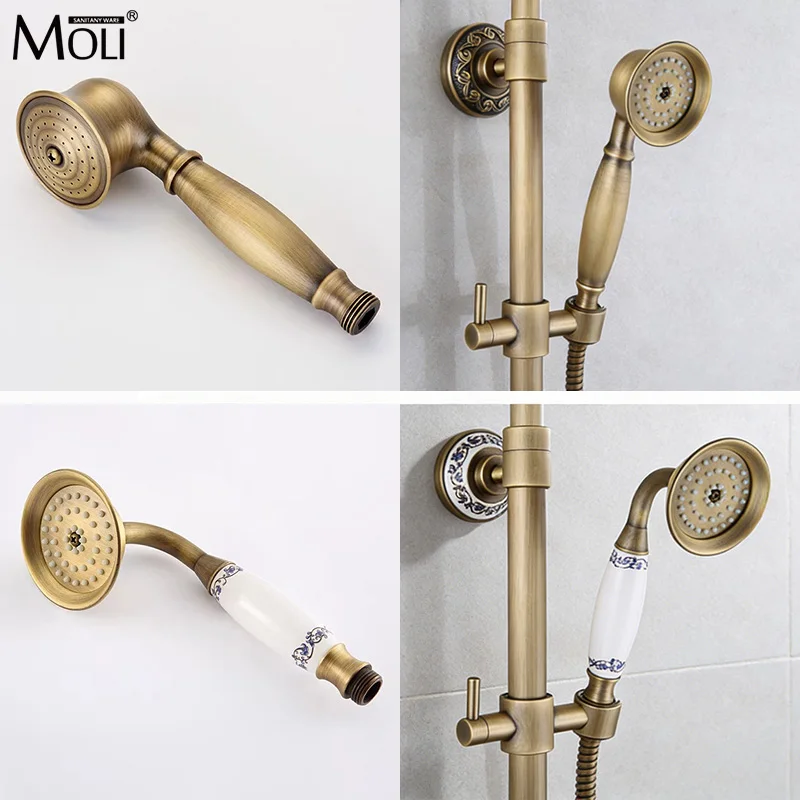 

Antique Bronze Hand Holder Shower Brass Bronze Bath Shower Hand Replace Bathroom Copper Shower ML001