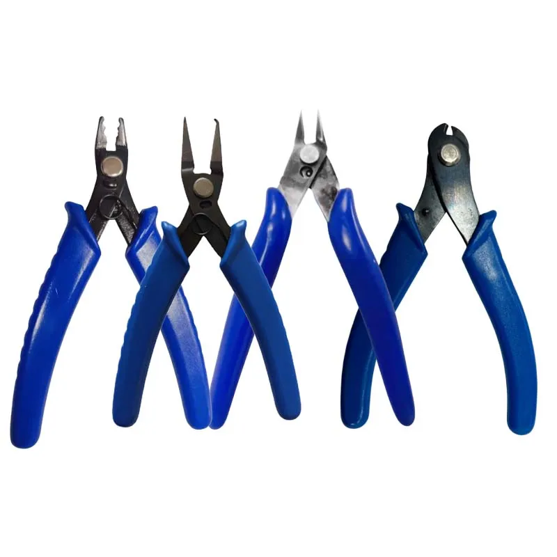 

4pcs Beading Bead Crimping Crimper Pliers Positioning Pliers with Hook 170 Wire Cutter Cutting Pliers for Jewelry Making Tools