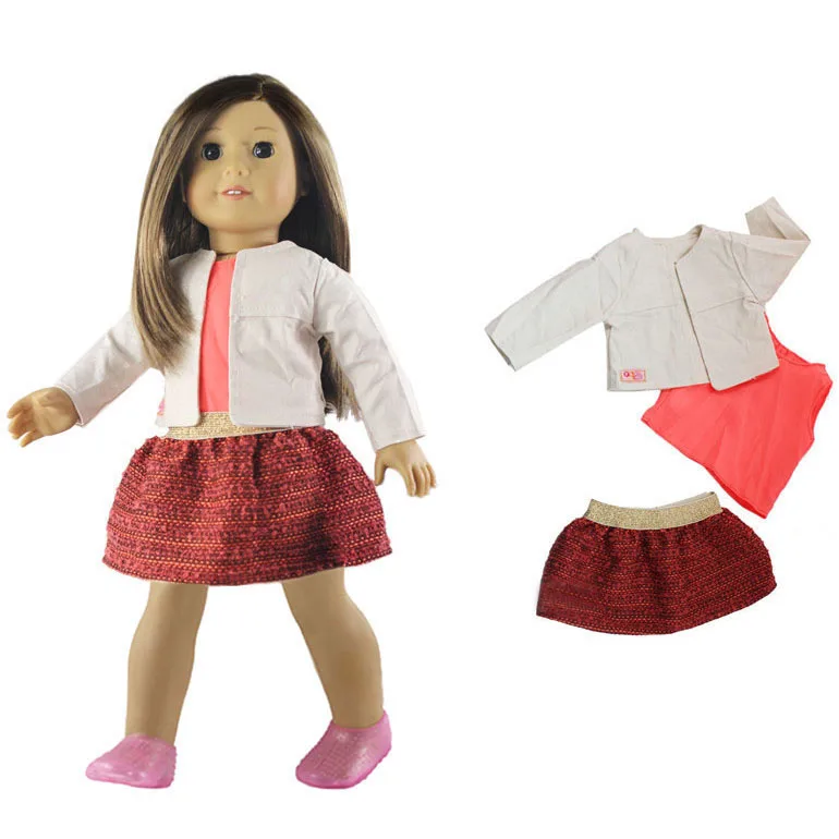 1 Set schöne Freizeitkleidung Puppenkleidung für 18-Zoll-amerikanische Puppen Viele Stile zur Auswahl A90 – Detail 12