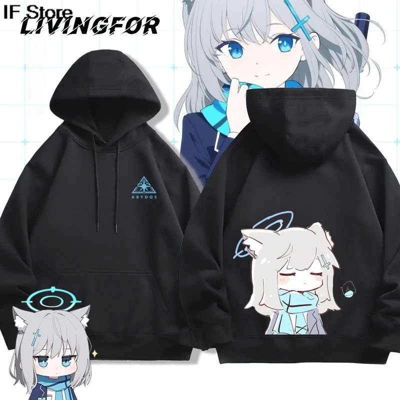 اليابان أنيمي الأزرق الأرشيف الرسوم المتحركة هوديس تأثيري بلوزات y2k ملابس رجل إمرأة هوديي Harajuku صبي فتاة هوديس