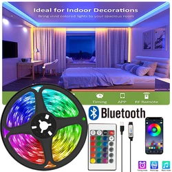 Bluetooth LED Strips SMD5050 Phone Control Neon Ice Lighting Music Sync Lamp for Bedroom Decoration TV Backlight DC5V Room Decor