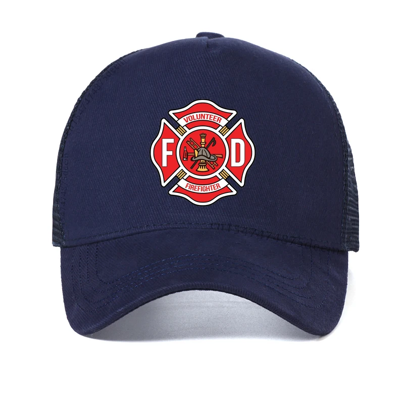 Fogo fighter life saver malha boné de beisebol moda bombeiro bombeiros bonés ao ar livre ajustável snapback chapéus gorras