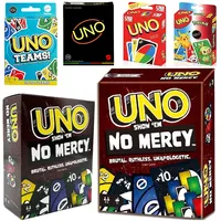 UNO NO MERCY Matching Card Game Pokemon Uno TEAMS Mario Multiplayer Family Party Boardgame Funny Friends Entertainment Poker ﻿