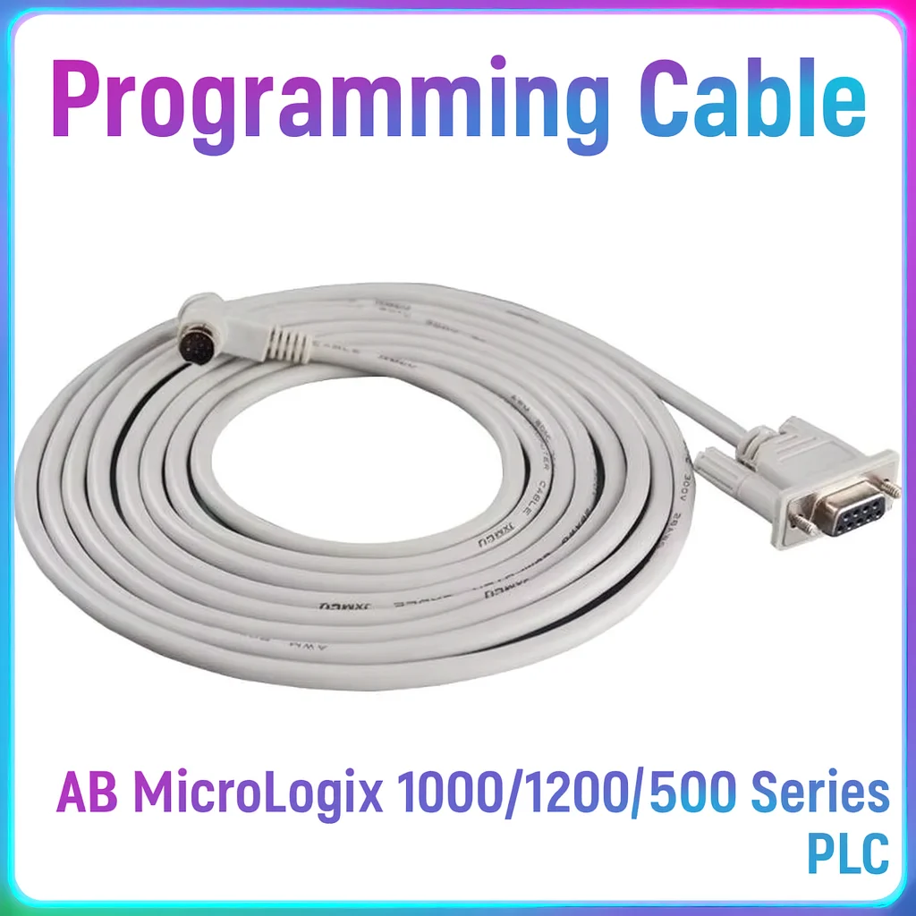 USB-1761-CBL-PM02 Programming Cable | Compatible with Allen Bradley Micrologix 1000/1200/1500 Series PLC | USB Adapter Cord, Sta