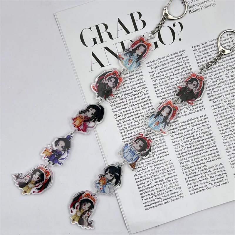 Anime Grandmaster of Demonic Cultivation Mo Dao Zu Shi Wei Wuxian LanWangji Cosplay Keychain Acrylic Keyring Key Chain Accessory